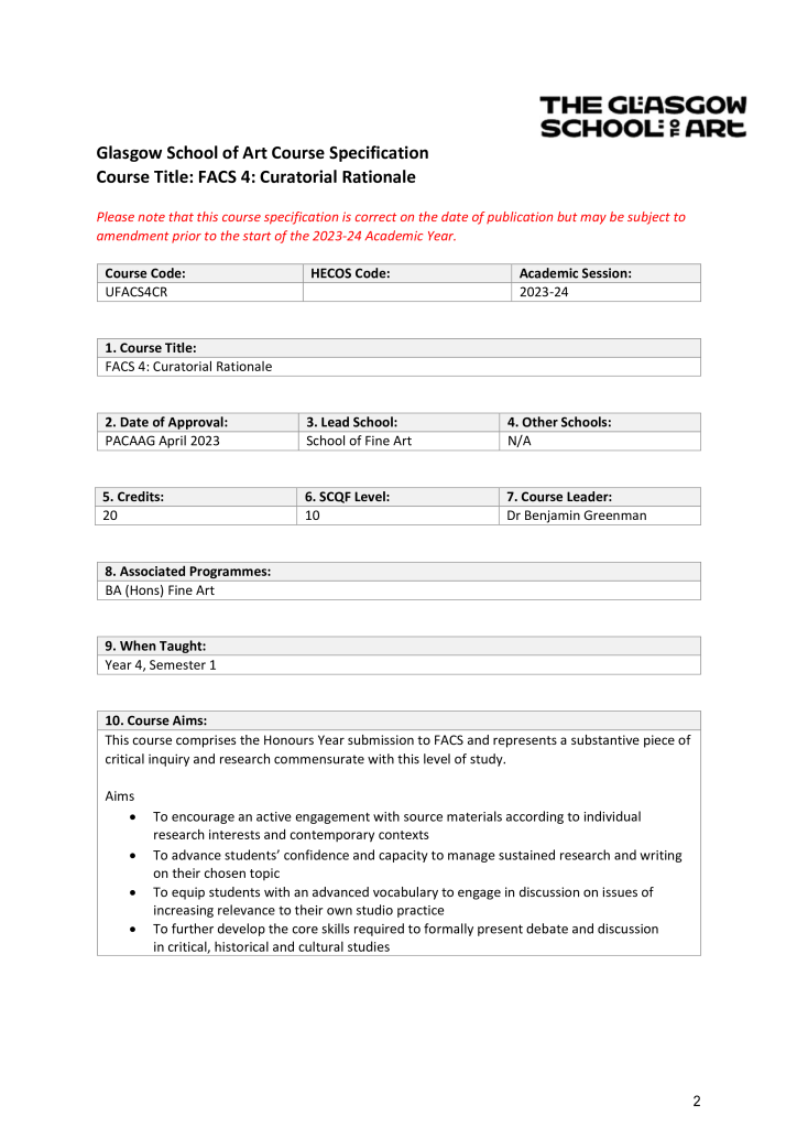 FACS 4 Curatorial Rationale 2023 24 – GSA Documents