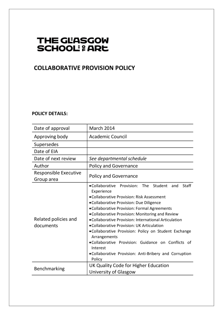 Collaborative Working Policy Examples Collaborative-Provision-Policy – GSA Documents
