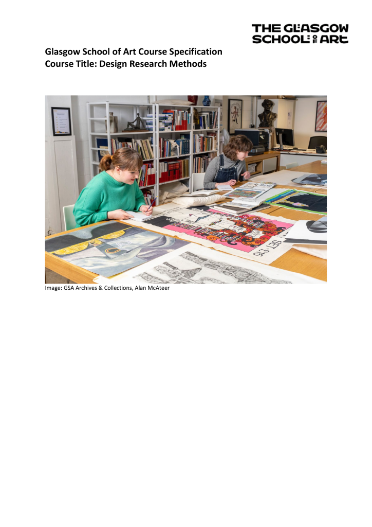 Design Research Methods 2025-26 – GSA Documents