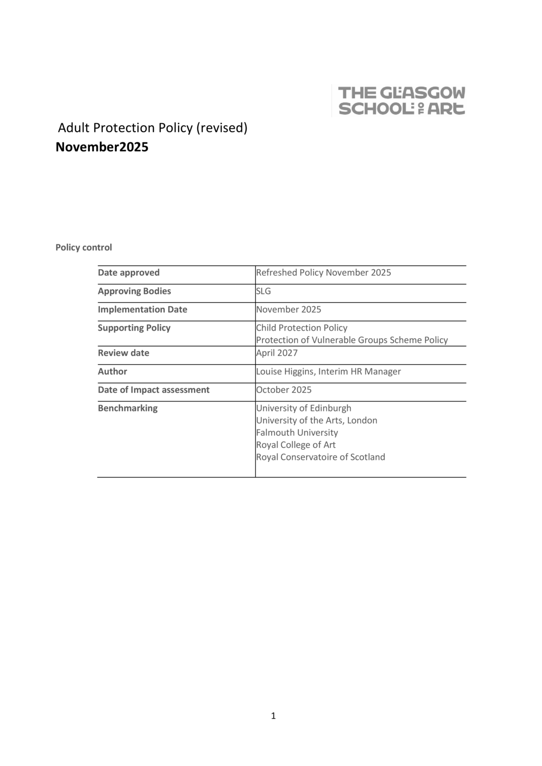 Policies – GSA Documents