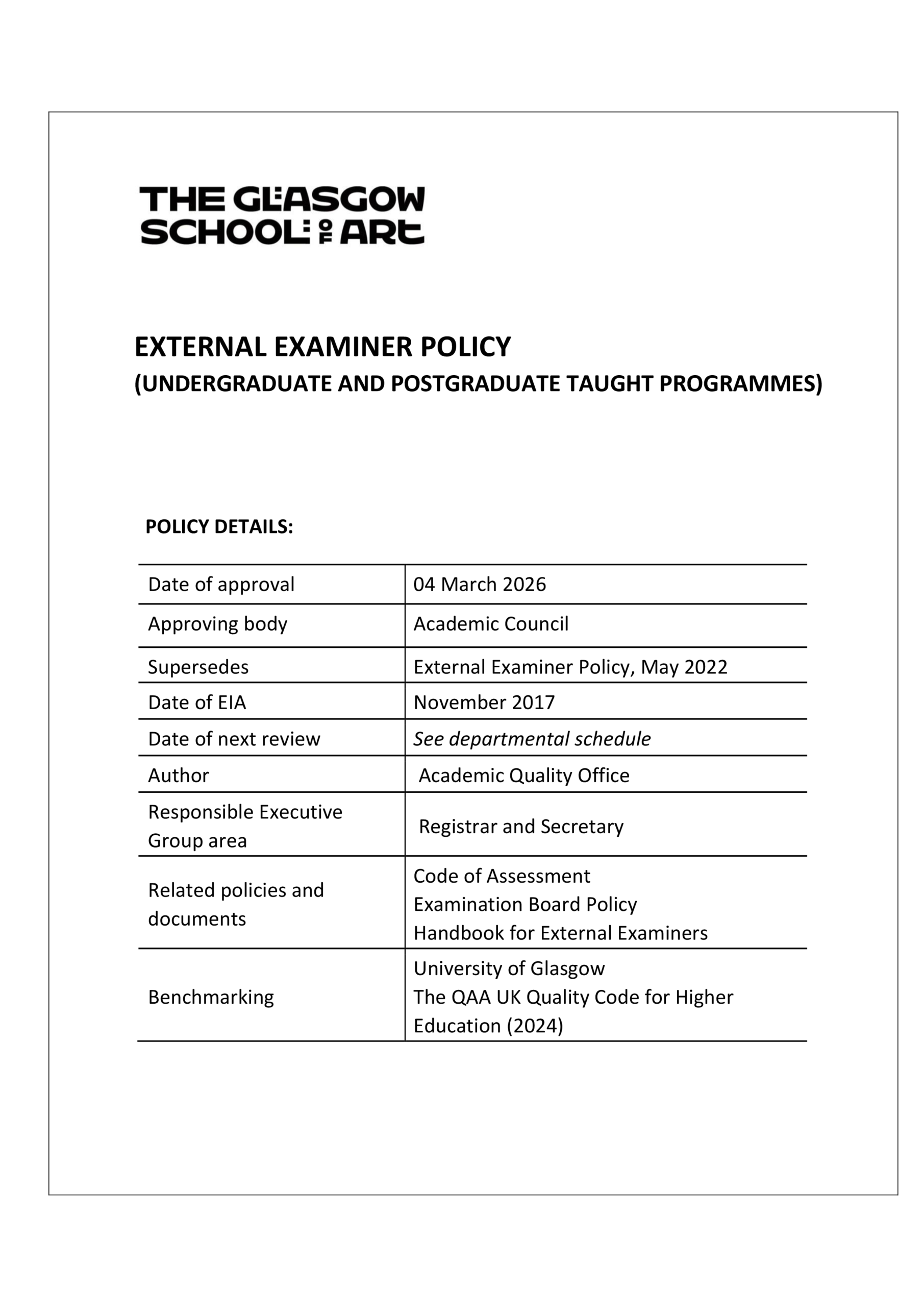 Policies – GSA Documents