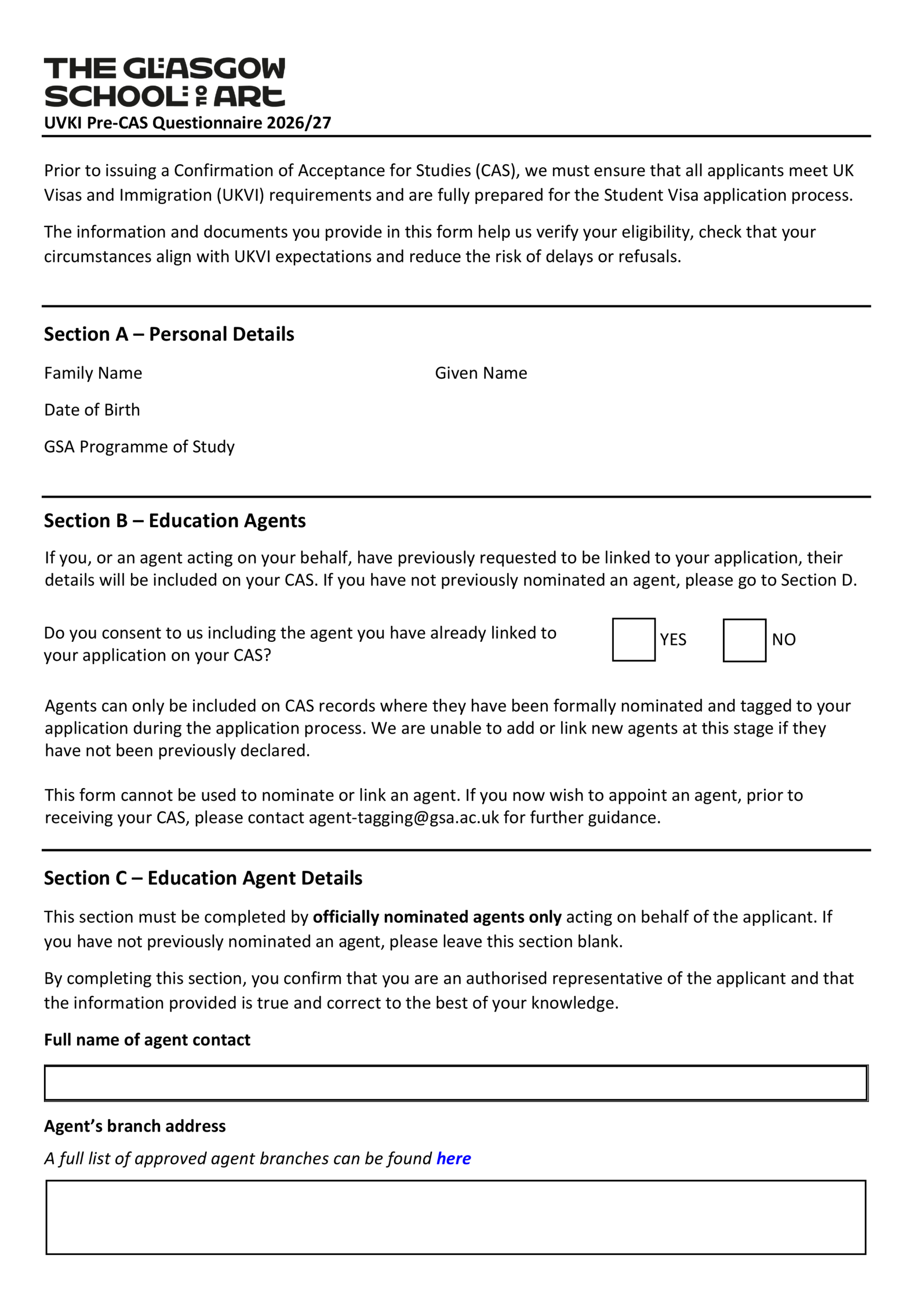 Ukvi Cas Example UKVI Questionnaire 2026/27 – GSA Documents